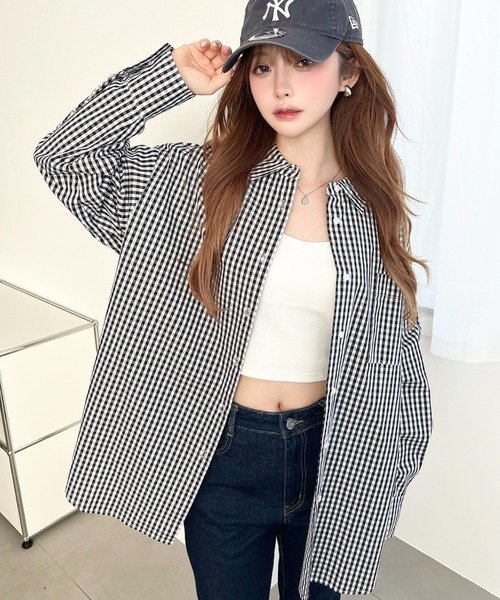 CABaN コットン マルチストライプ ビッグシャツ CABaN コットン マルチストライプ ビッグシャツ