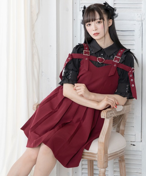 DearMyLove（ディアマイラブ）の「バックルベルトプリーツジャンスカ