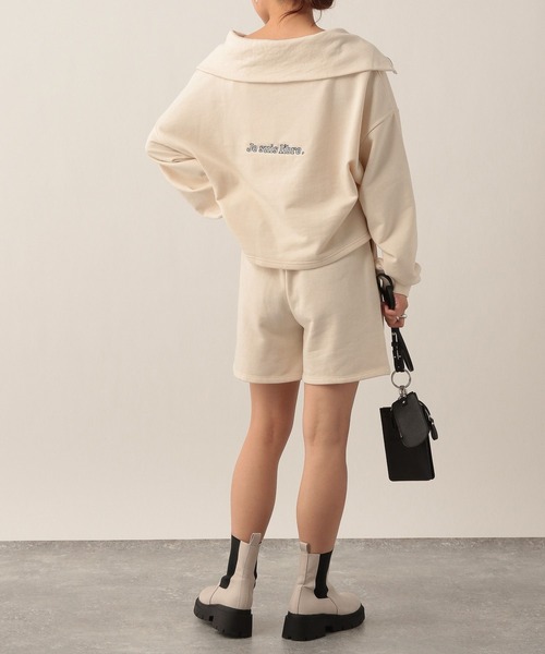 Heather（ヘザー）の「フレームロゴハーフZIPウラケ　265381（スウェット・レディース・ブラック/オフホワイト/グリーン/アイボリー・FREE）」の5枚目の写真