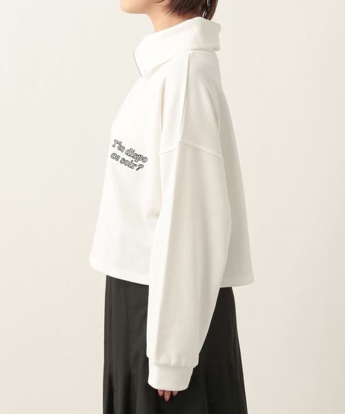 Heather（ヘザー）の「フレームロゴハーフZIPウラケ　265381（スウェット・レディース・ブラック/オフホワイト/グリーン/アイボリー・FREE）」の14枚目の写真