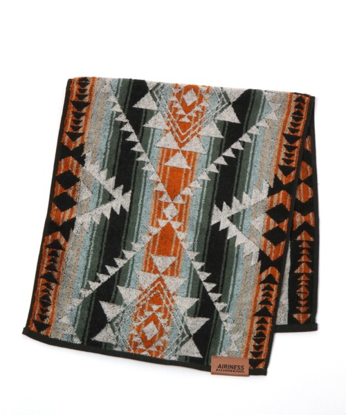 BAYFLOW（ベイフロー）の「スクロールフェイスタオル（タオル・レディース・レッド/グリーン・0）」の2枚目の写真