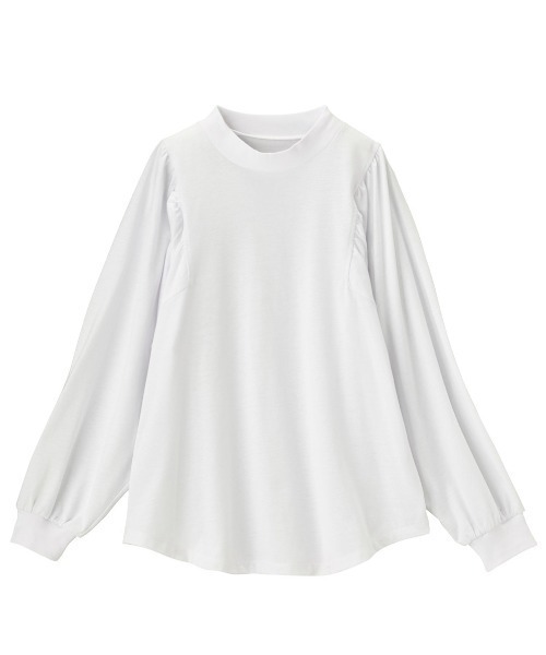 GeeRA(ジーラ)の「綿100%きれいめボリューム袖カットソー(Tシャツ/カットソー・レディース・ラベンダー/オフホワイト/ブラック・SMALL/X-LARGE/MEDIUM/LARGE/XX-LARGE)」の4枚目の写真