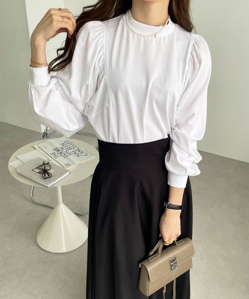 GeeRA(ジーラ)の「綿100%きれいめボリューム袖カットソー(Tシャツ/カットソー・レディース・ラベンダー/オフホワイト/ブラック・SMALL/X-LARGE/MEDIUM/LARGE/XX-LARGE)」の22枚目の写真