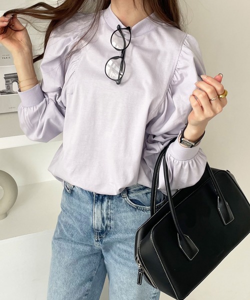 GeeRA(ジーラ)の「綿100%きれいめボリューム袖カットソー(Tシャツ/カットソー・レディース・ラベンダー/オフホワイト/ブラック・SMALL/X-LARGE/MEDIUM/LARGE/XX-LARGE)」の18枚目の写真