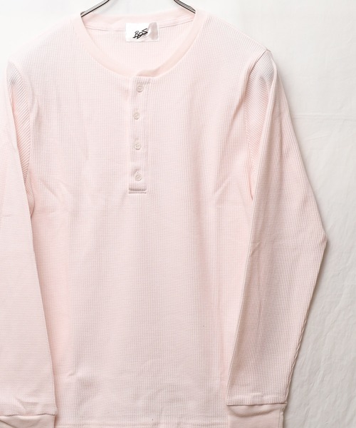 Mag.(マグ)の「【RDS】ヘンリーネック サーマルロングスリーブTシャツ(Tシャツ/カットソー・メンズ・ベージュ/ブラック/グレー/ホワイト/カーキ/ライトピンク/ネイビー・LARGE/X-LARGE/MEDIUM)」の7枚目の写真