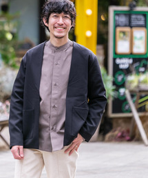 ITEMS URBANRESEARCH | ストレッチノーカラー ジャケットカーディガン(ノーカラージャケット)