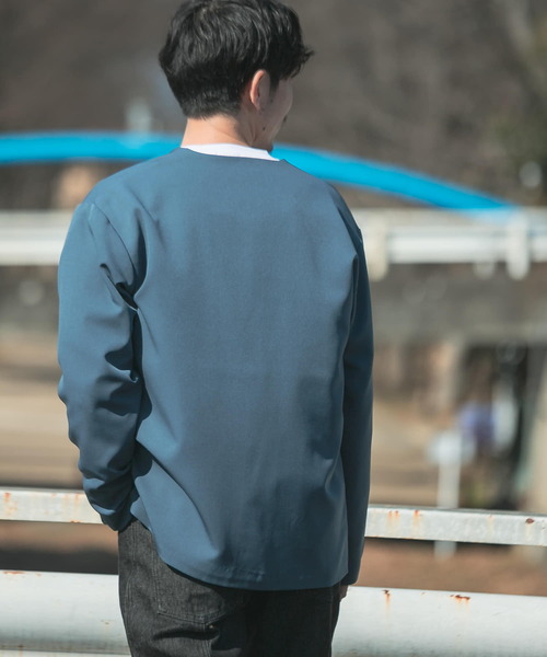 ITEMS URBANRESEARCH(アイテムズ アーバンリサーチ)の「ストレッチノーカラー ジャケットカーディガン(ノーカラージャケット・メンズ・グレー/ブルー/ブラック・MEDIUM/LARGE)」の10枚目の写真