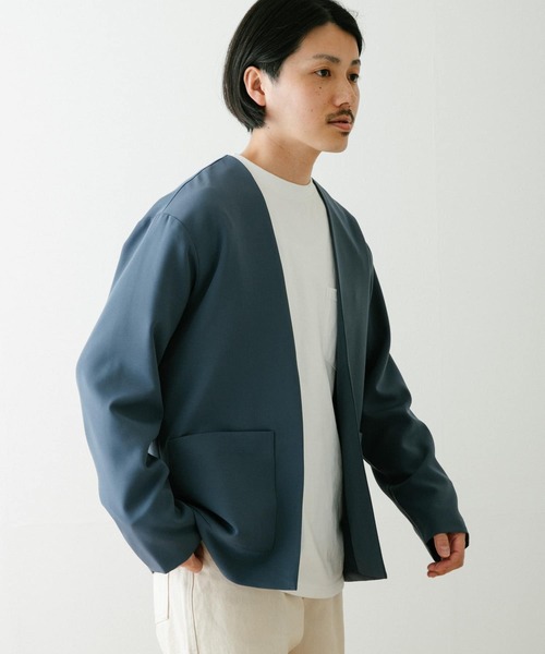 ITEMS URBANRESEARCH(アイテムズ アーバンリサーチ)の「ストレッチノーカラー ジャケットカーディガン(ノーカラージャケット・メンズ・グレー/ブルー/ブラック・MEDIUM/LARGE)」の14枚目の写真