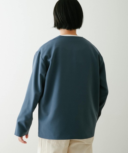 ITEMS URBANRESEARCH(アイテムズ アーバンリサーチ)の「ストレッチノーカラー ジャケットカーディガン(ノーカラージャケット・メンズ・グレー/ブルー/ブラック・MEDIUM/LARGE)」の15枚目の写真