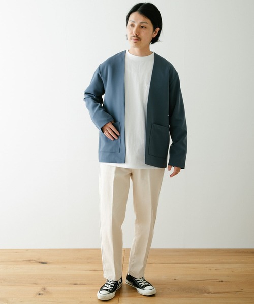 ITEMS URBANRESEARCH(アイテムズ アーバンリサーチ)の「ストレッチノーカラー ジャケットカーディガン(ノーカラージャケット・メンズ・グレー/ブルー/ブラック・MEDIUM/LARGE)」の17枚目の写真