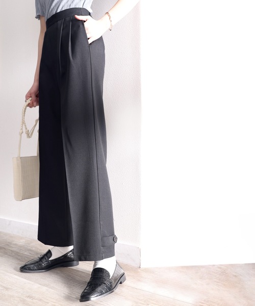 classicalelf(クラシカルエルフ)の「新しい裾コンシャス。2wayセンタープレスタックパンツ(スラックス・レディース・ブラック/ベージュ/ブルー/アイボリー・SMALL/MEDIUM/LARGE/X-LARGE)」の13枚目の写真