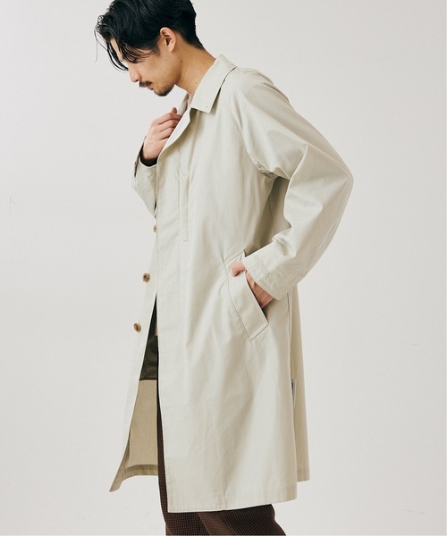 417 EDIFICE（フォーワンセブンエディフィス）の「【VIBTEX】 ユーティリティーコート（ステンカラーコート・メンズ・ホワイト/グレー/ベージュ・LARGE/MEDIUM/SMALL）」の6枚目の写真