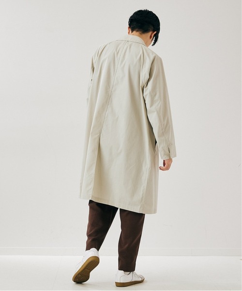 417 EDIFICE（フォーワンセブンエディフィス）の「【VIBTEX】 ユーティリティーコート（ステンカラーコート・メンズ・ホワイト/グレー/ベージュ・LARGE/MEDIUM/SMALL）」の8枚目の写真