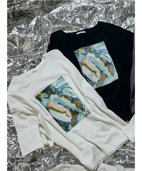 MURUA（ムルーア）の「【MURUA/arai midori】Tシャツ（Tシャツ/カットソー・レディース・ホワイト/ブラック・FREE）」の10枚目の写真