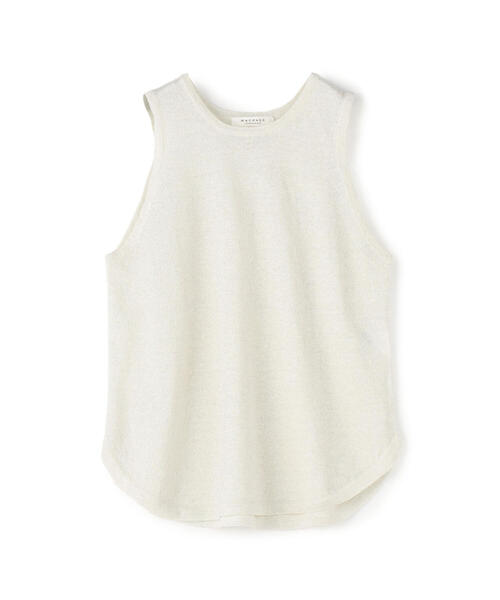 TOMORROWLAND （トゥモローランド）の「プレーンリネン アメリカンスリーブプルオーバー（ニット/セーター・レディース・チャコールグレー/レッド/ライトイエロー/シルバー系その他・S）」の4枚目の写真