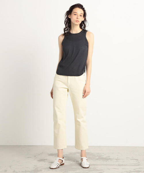 TOMORROWLAND （トゥモローランド）の「プレーンリネン アメリカンスリーブプルオーバー（ニット/セーター・レディース・チャコールグレー/レッド/ライトイエロー/シルバー系その他・S）」の7枚目の写真