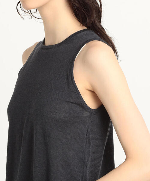 TOMORROWLAND （トゥモローランド）の「プレーンリネン アメリカンスリーブプルオーバー（ニット/セーター・レディース・チャコールグレー/レッド/ライトイエロー/シルバー系その他・S）」の14枚目の写真