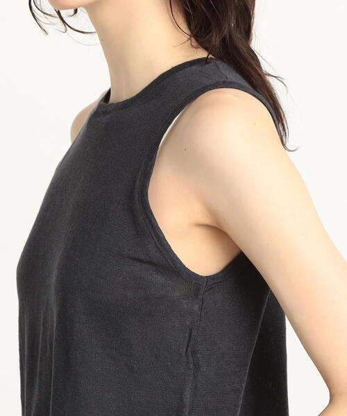 TOMORROWLAND （トゥモローランド）の「プレーンリネン アメリカンスリーブプルオーバー（ニット/セーター・レディース・チャコールグレー/レッド/ライトイエロー/シルバー系その他・S）」の15枚目の写真