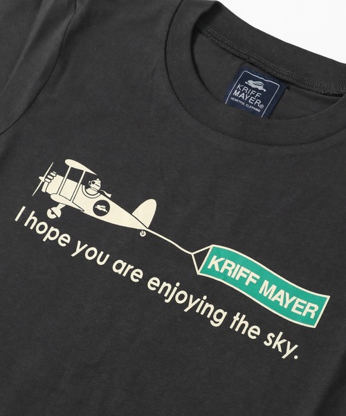 KRIFF MAYER Kid's Collection（クリフメイヤーキッズコレクション）の「楽LUCK-TEE（パイロットマーくん）（Tシャツ/カットソー・キッズ・ネイビー/オフホワイト/サックスブルー/チャコール・120/130/140/150/160/170）」の7枚目の写真