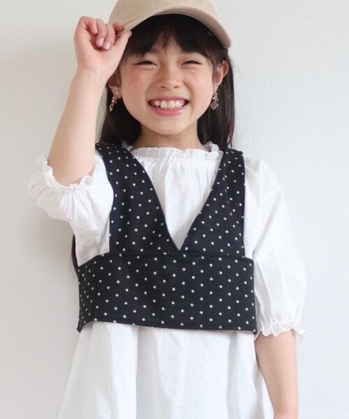 SHOO・LA・RUE（シューラルー）の「◆【100-140cm/2点セット】ビスチェ＋チュニックワンピース（ワンピース・キッズ・ブラック系/グレー系1・11/10/12/13/14）」の2枚目の写真