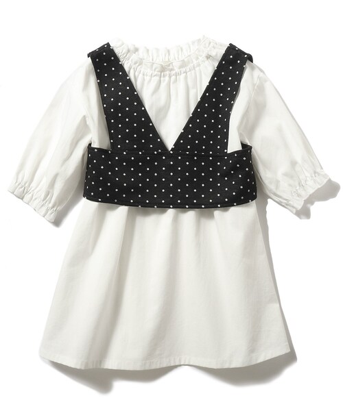 SHOO・LA・RUE（シューラルー）の「◆【100-140cm/2点セット】ビスチェ＋チュニックワンピース（ワンピース・キッズ・ブラック系/グレー系1・11/10/12/13/14）」の4枚目の写真