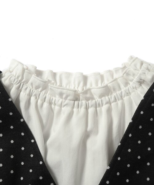 SHOO・LA・RUE（シューラルー）の「◆【100-140cm/2点セット】ビスチェ＋チュニックワンピース（ワンピース・キッズ・ブラック系/グレー系1・11/10/12/13/14）」の6枚目の写真