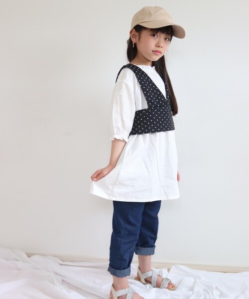 SHOO・LA・RUE（シューラルー）の「◆【100-140cm/2点セット】ビスチェ＋チュニックワンピース（ワンピース・キッズ・ブラック系/グレー系1・11/10/12/13/14）」の16枚目の写真