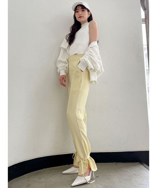 GYDA(ジェイダ)の「LOOSEスウェットカーディガン(カーディガン/ボレロ・レディース・オフホワイト/ブラック・FREE)」の12枚目の写真