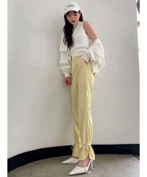 GYDA(ジェイダ)の「LOOSEスウェットカーディガン(カーディガン/ボレロ・レディース・オフホワイト/ブラック・FREE)」の8枚目の写真