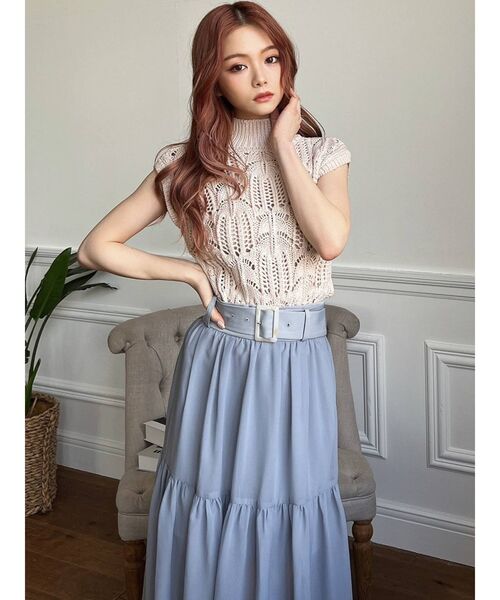 RESEXXY（リゼクシー）の「透かし編みニットトップス（ニット/セーター・レディース・ブラック/ピンク/アイボリー・FREE）」の20枚目の写真