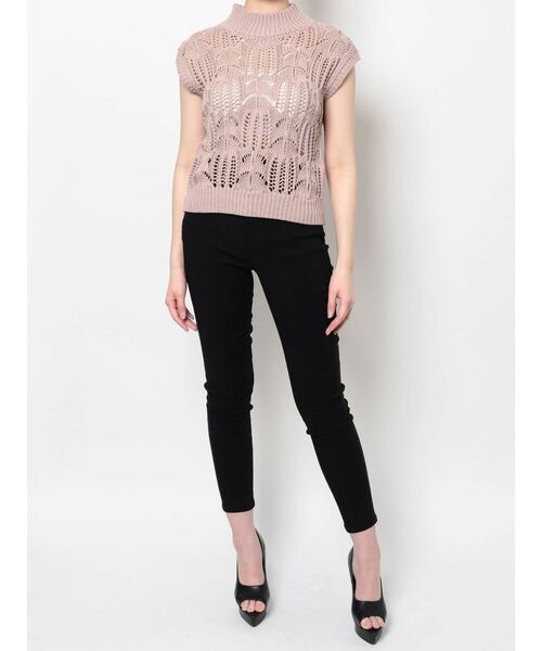 RESEXXY（リゼクシー）の「透かし編みニットトップス（ニット/セーター・レディース・ブラック/ピンク/アイボリー・FREE）」の9枚目の写真