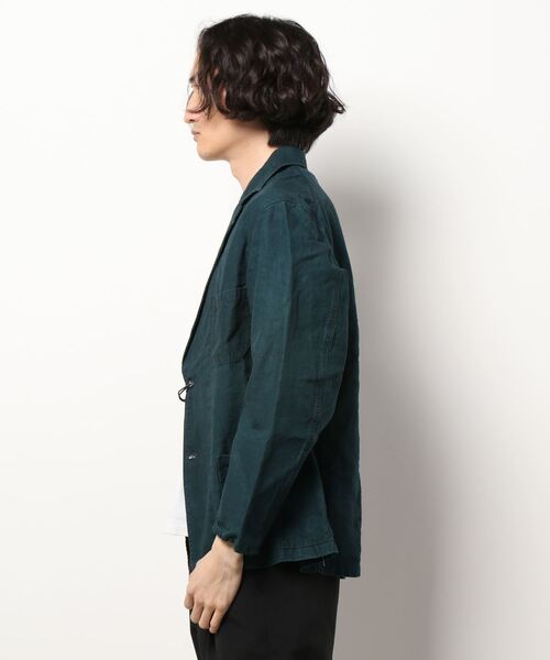 ジャケット・アウター outil BLACK INDIGO LINEN workJK outil】EX BLACK INDIGO LINEN WORK JACKET 【公式通販】
