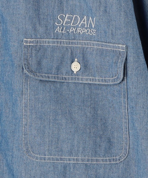 SEDAN ALL-PURPOSE(セダンオールパーパス)の「SEDAN ALL-PURPOSE | シャンブレービッグシャツ MEN(シャツ/ブラウス・メンズ・ブルー・X-LARGE/XX-LARGE/LARGE)」の7枚目の写真