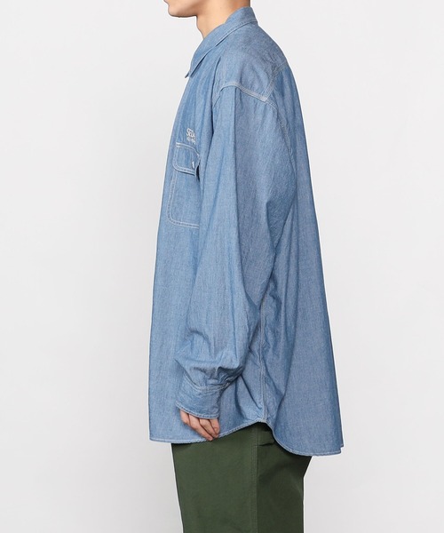 SEDAN ALL-PURPOSE(セダンオールパーパス)の「SEDAN ALL-PURPOSE | シャンブレービッグシャツ MEN(シャツ/ブラウス・メンズ・ブルー・X-LARGE/XX-LARGE/LARGE)」の13枚目の写真