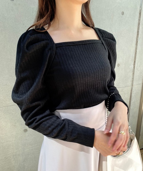 one after another NICE CLAUP(ワンアフターアナザーナイスクラップ)の「バックリボンテレコトップス(Tシャツ/カットソー・レディース・ブラック/ベージュ/オフホワイト/ホワイト系その他・FREE)」の8枚目の写真