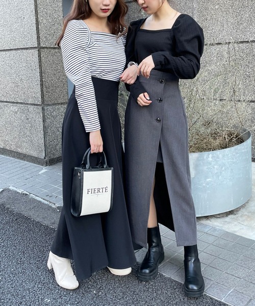 one after another NICE CLAUP(ワンアフターアナザーナイスクラップ)の「バックリボンテレコトップス(Tシャツ/カットソー・レディース・ブラック/ベージュ/オフホワイト/ホワイト系その他・FREE)」の17枚目の写真