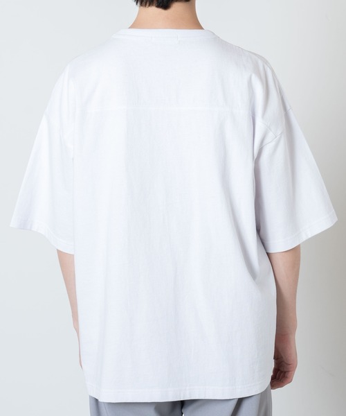 WEGO（ウィゴー）の「WEGO/ヘビーウエイト チームロゴフットボールビッグT（Tシャツ/カットソー・メンズ・ホワイト/パープル/オレンジ/ブルー/グレー系その他/イエロー/ダークグリーン/ブラック・LARGE/MEDIUM）」の12枚目の写真