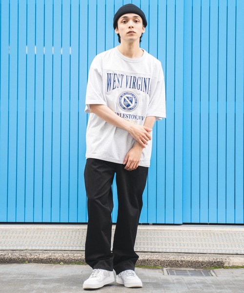 WEGO（ウィゴー）の「WEGO/ヘビーウエイト チームロゴフットボールビッグT（Tシャツ/カットソー・メンズ・ホワイト/パープル/オレンジ/ブルー/グレー系その他/イエロー/ダークグリーン/ブラック・LARGE/MEDIUM）」の9枚目の写真