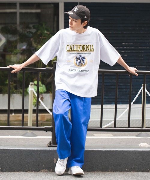 WEGO（ウィゴー）の「WEGO/ヘビーウエイト チームロゴフットボールビッグT（Tシャツ/カットソー・メンズ・ホワイト/パープル/オレンジ/ブルー/グレー系その他/イエロー/ダークグリーン/ブラック・LARGE/MEDIUM）」の19枚目の写真