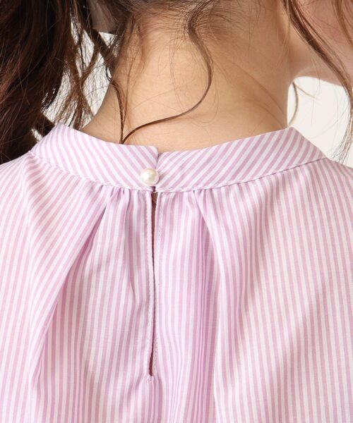 DRESKIP（ドレスキップ）の「◆イージーケアー先染め後ろタック七分袖ブラウス（シャツ/ブラウス・レディース・グリーン系その他4/ブラック系2/パープル系5/ブラック系1/ブルー系6/ネイビー系2・02/03/04）」の12枚目の写真