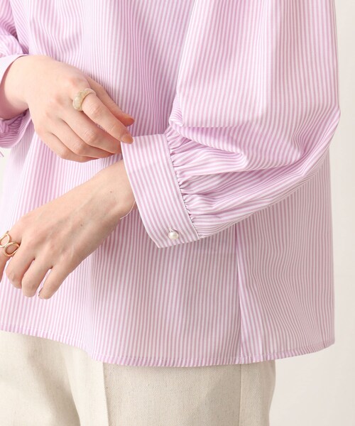 DRESKIP（ドレスキップ）の「◆イージーケアー先染め後ろタック七分袖ブラウス（シャツ/ブラウス・レディース・グリーン系その他4/ブラック系2/パープル系5/ブラック系1/ブルー系6/ネイビー系2・02/03/04）」の13枚目の写真