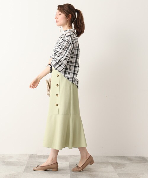 DRESKIP（ドレスキップ）の「◆イージーケアー先染め後ろタック七分袖ブラウス（シャツ/ブラウス・レディース・グリーン系その他4/ブラック系2/パープル系5/ブラック系1/ブルー系6/ネイビー系2・02/03/04）」の20枚目の写真