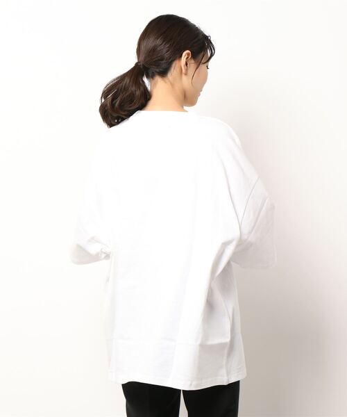 INDIAN(インディアン)の「【Bl】ネイティブロゴオーバーサイズTシャツ 半袖 / INDIAN(Tシャツ/カットソー・レディース・ホワイト/ブラック/ミント・LARGE/MEDIUM)」の5枚目の写真