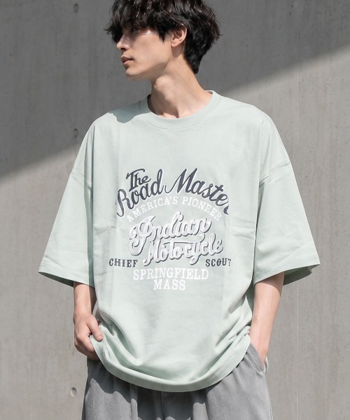 INDIAN(インディアン)の「【Bl】ネイティブロゴオーバーサイズTシャツ 半袖 / INDIAN(Tシャツ/カットソー・レディース・ホワイト/ブラック/ミント・LARGE/MEDIUM)」の3枚目の写真