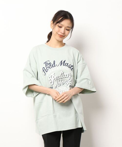 INDIAN(インディアン)の「【Bl】ネイティブロゴオーバーサイズTシャツ 半袖 / INDIAN(Tシャツ/カットソー・レディース・ホワイト/ブラック/ミント・LARGE/MEDIUM)」の10枚目の写真
