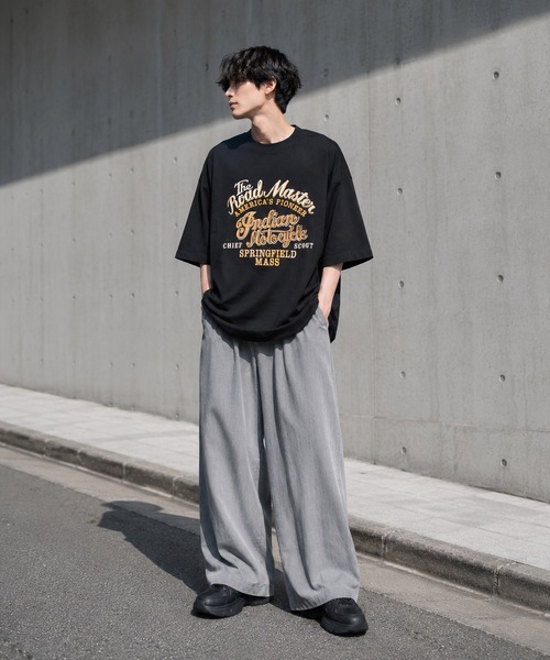 INDIAN(インディアン)の「【Bl】ネイティブロゴオーバーサイズTシャツ 半袖 / INDIAN(Tシャツ/カットソー・レディース・ホワイト/ブラック/ミント・LARGE/MEDIUM)」の6枚目の写真