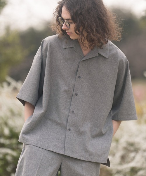 CAMBIO(カンビオ)の「mhs1830-トロピカルサイドスリットシャツS-S(シャツ/ブラウス・メンズ・ブラック/グレー・M/L/XL)」の10枚目の写真