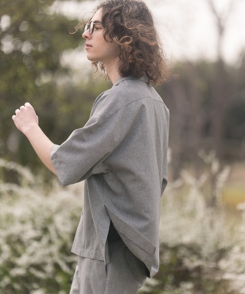 CAMBIO(カンビオ)の「mhs1830-トロピカルサイドスリットシャツS-S(シャツ/ブラウス・メンズ・ブラック/グレー・M/L/XL)」の11枚目の写真