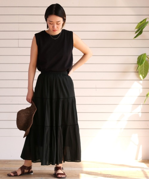 cepo（セポ）の「ボイルティアードレーススカート（スカート・レディース・ブラック/レッド/イエロー/ブルー・M）」の20枚目の写真