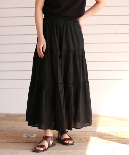 cepo（セポ）の「ボイルティアードレーススカート（スカート・レディース・ブラック/レッド/イエロー/ブルー・M）」の18枚目の写真